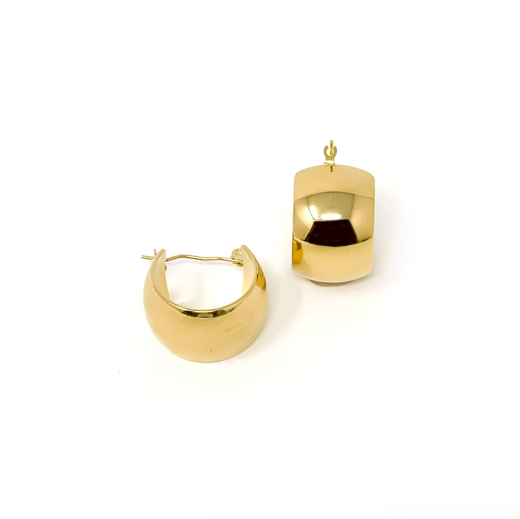 Non-Tarnish Chunky Gold Hoops