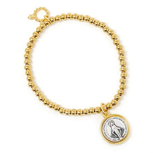 4mm Water Resistant Gold Hematite with Two Toned Blessed Mother