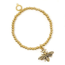 4mm Water Resistant Gold Hematite with Gold Queen Bee