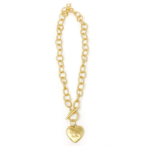 Heirloom Circle Loop Necklace with All of My Heart