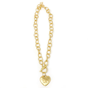 Heirloom Circle Loop Necklace with All of My Heart