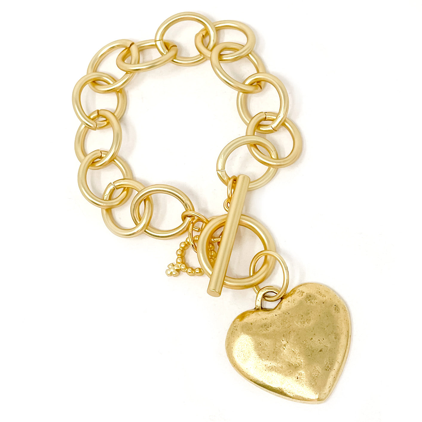 Heirloom Circle Loop Toggle Bracelet with All of My Heart