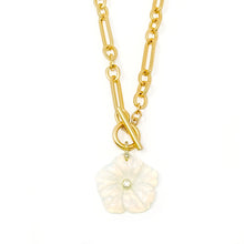 Heirloom Modern Paperclip Necklace with Opalite Bloom