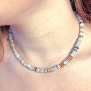 Sprinkles Collection - Amazonite Rhondelle Necklace