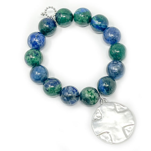 Killarney Jasper with Silver Lord's Prayer