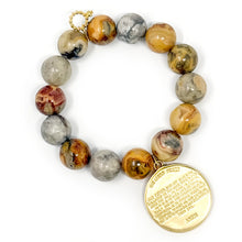 Desert Sand Agate with Gold Lord's Prayer