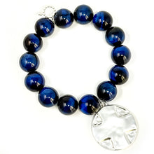 Midnight Tiger Eye with Silver Lord's Prayer