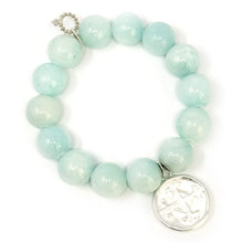 Aqua Jade with Matte Silver Serenity Prayer
