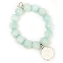 Aqua Jade with Matte Silver Serenity Prayer