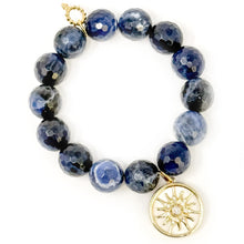 Faceted Dumortierite with Sun of Positivity
