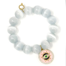 White Calcite with Blush Protective Eye