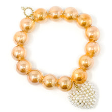 Gold Iridescent Quartz with Pearl of My Heart