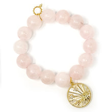 Rose Quartz with Mother of Pearl Starburst
