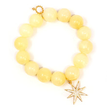 Lemonade Jade with Gold Pave Starburst