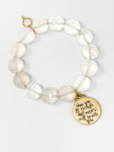 Faceted Morning Dew Quartz with I Will Be With You