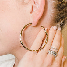 Non-Tarnish Gold Filled Bamboo Hoops