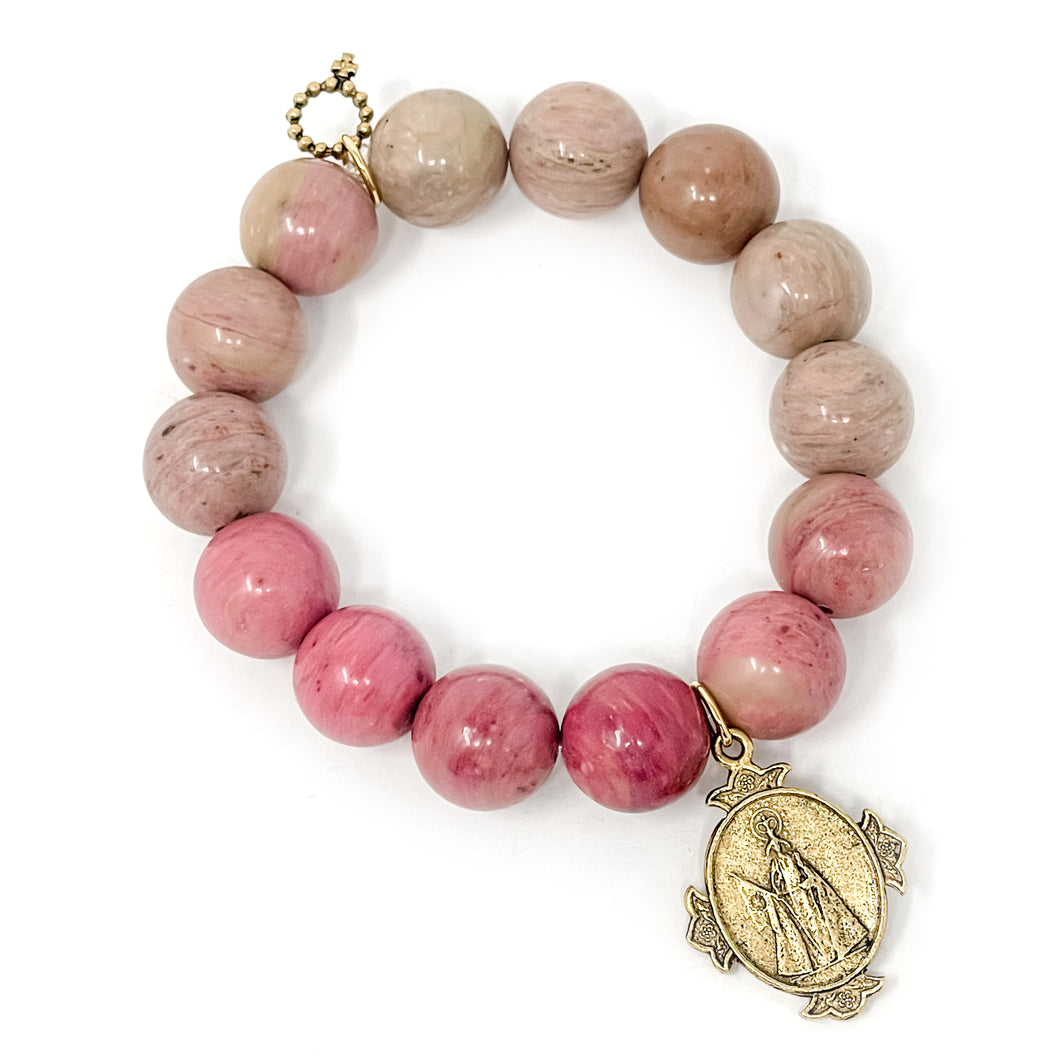 Private Collection- Rhodochrosite with Gold Crowned Queen of Heaven
