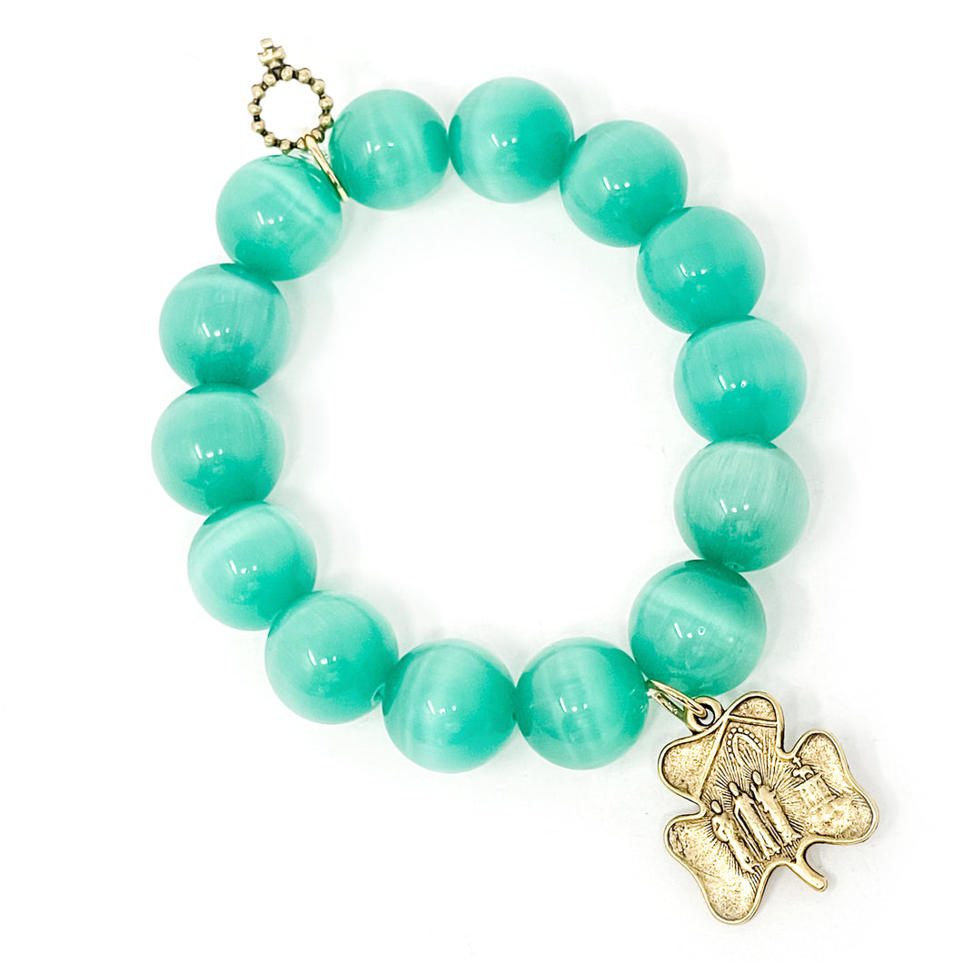 Private Collection- Mint Green Calcite with Shamrock Lady of Knock