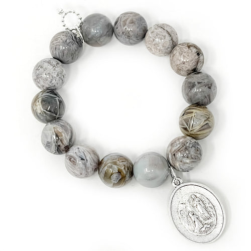 Private Collection- Cathedral Agate with Silver Lourdes