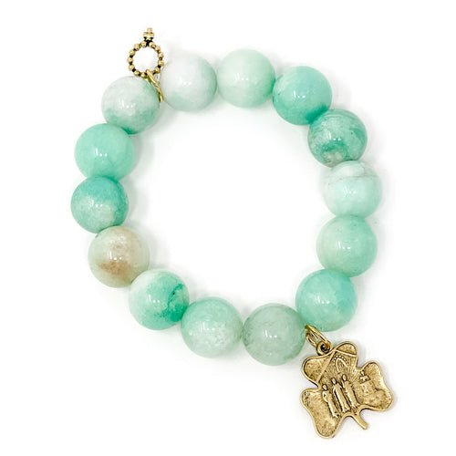 Amazonite with Gold Our Lady of Knock
