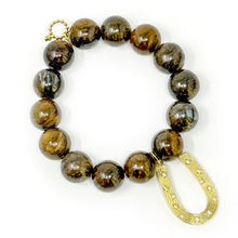 Bronzite with Large Gold Lucky Horseshoe
