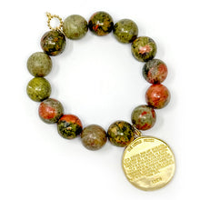 Unakite with Gold Lord's Prayer