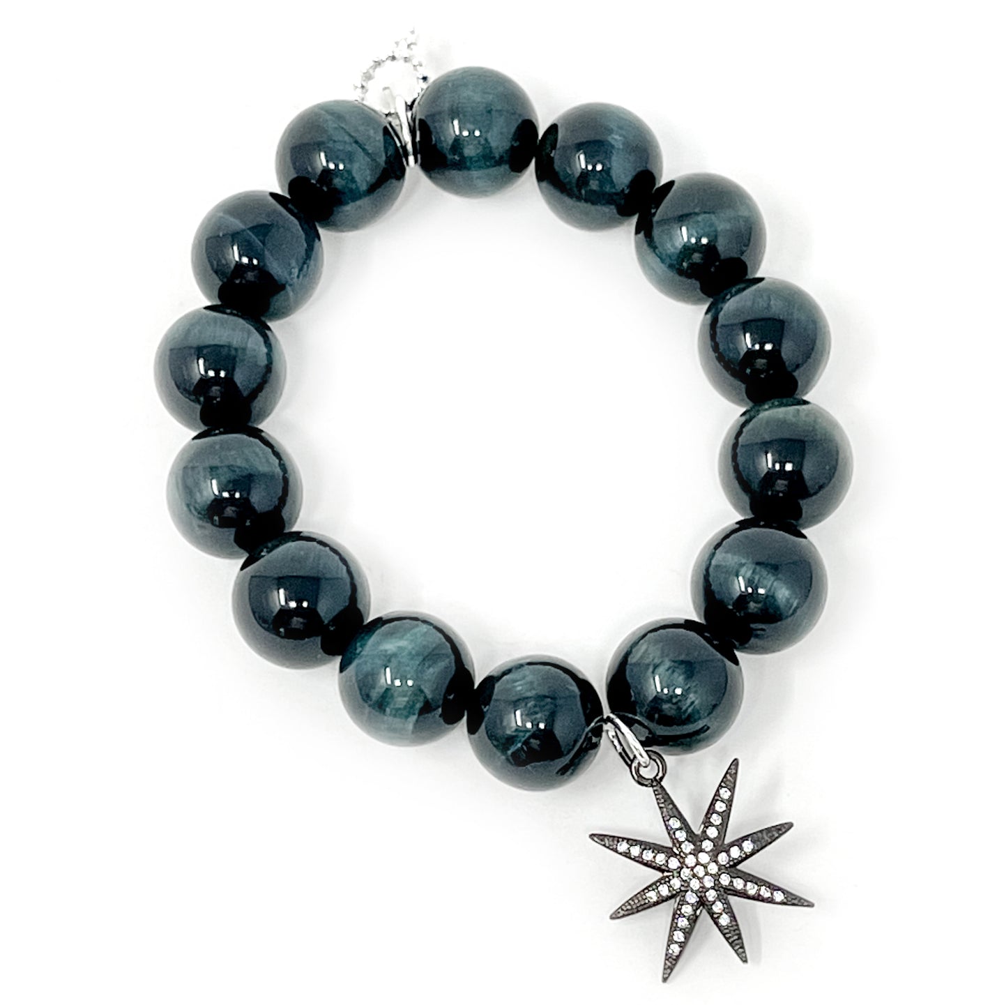 Celestial Tiger Eye with Gunmetal Pave Star