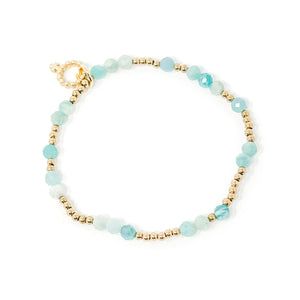 4mm Non-Tarnish Gold Filled Mixed and Faceted Amazonite and Gold Hematite