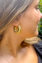Non-Tarnish Gold Nautilus Hoops