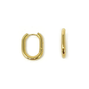 Non-Tarnish Gold Filled Rounded Modern Hoop PowerBlessings Earrings