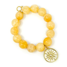 Honeysuckle Agate with Mother of Pearl Sun