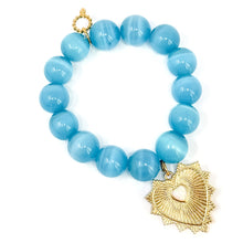 Tidal Calcite with Gold Heart and Opal