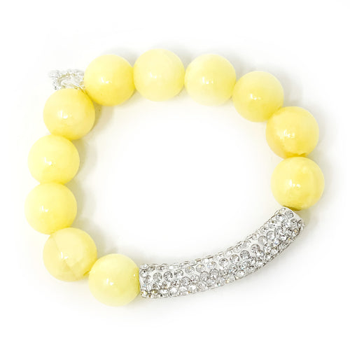 Lemonade Jade with Clear Pave Bar
