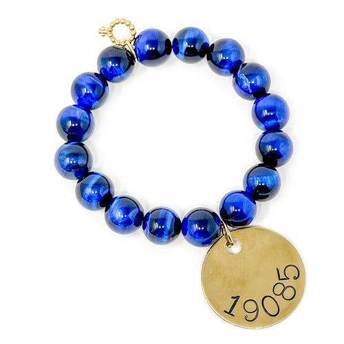 12mm Midnight Tiger Eye with Villanova Zip