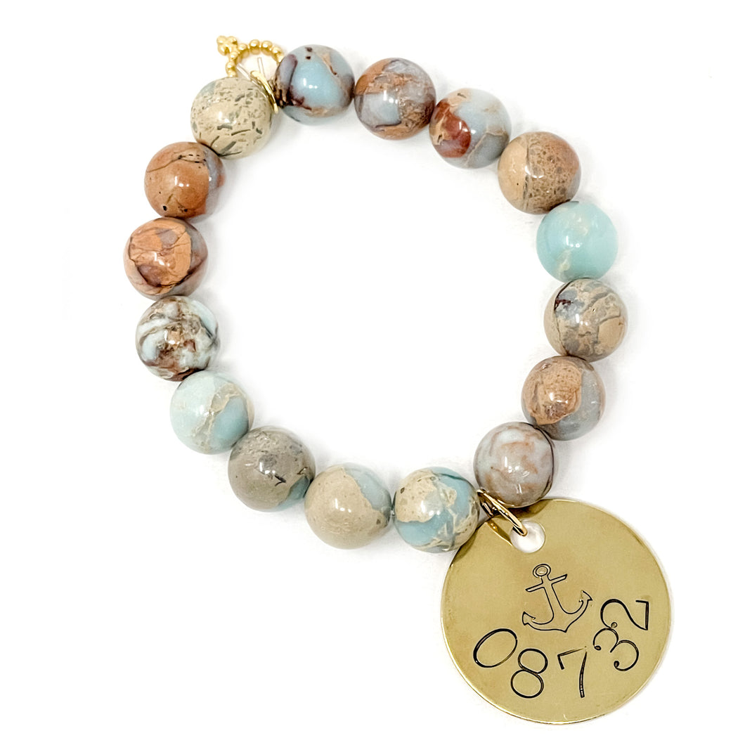 12mm Aqua Terra Jasper with Toms River Zip