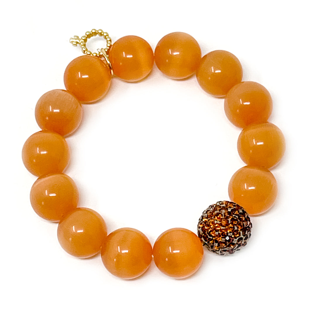 Cinnamon Calcite with Rust Pave