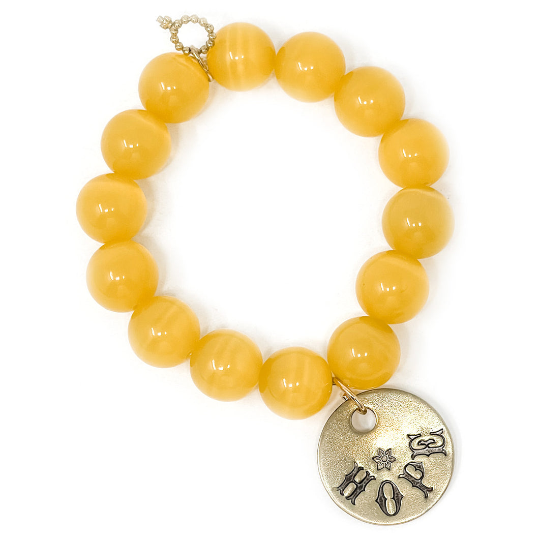 Citrus Calcite with Hope Flower