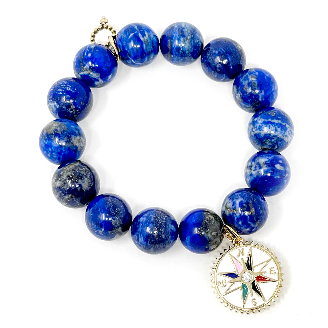 Lapis with an Enameled Compass