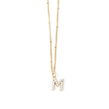 18" Non-Tarnish Beaded Chain with Pearl Initial