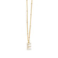 18" Non-Tarnish Beaded Chain with Pearl Initial