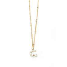 18" Non-Tarnish Beaded Chain with Pearl Initial