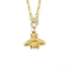 18" Matte Paperclip Queen Bee Necklace