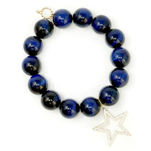 Midnight Tiger Eye with Pave Star