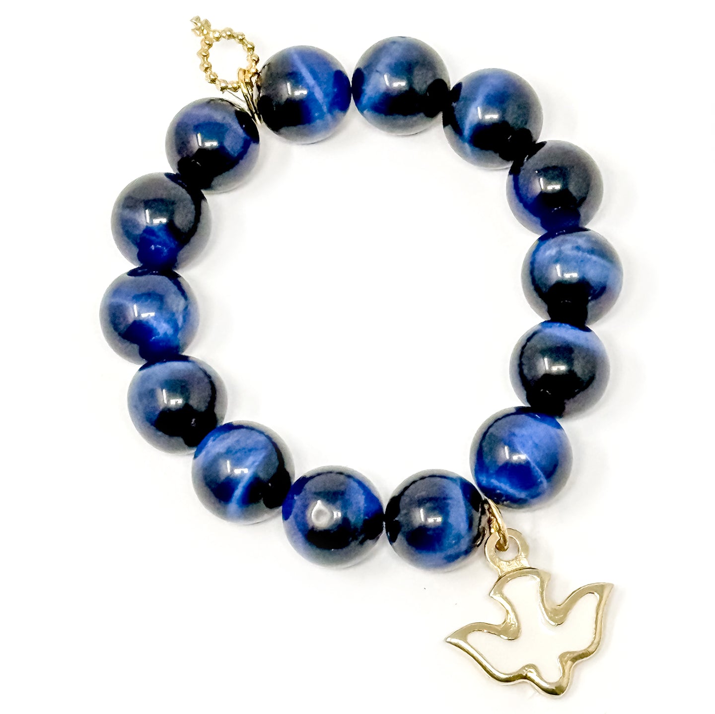 Midnight Tiger Eye with Peace Dove