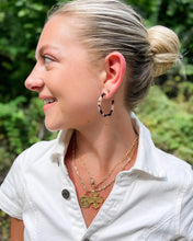 Tortoise Shell Acrylic Scalloped Hoops