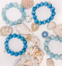 Tidal Calcite with Gold Heart and Opal