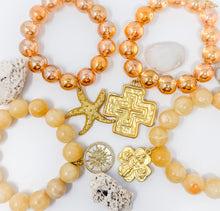 Honeysuckle Agate with Mother of Pearl Sun