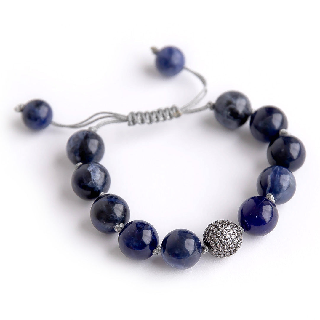 Adjustable Dumortierite with Gunmetal Micropave