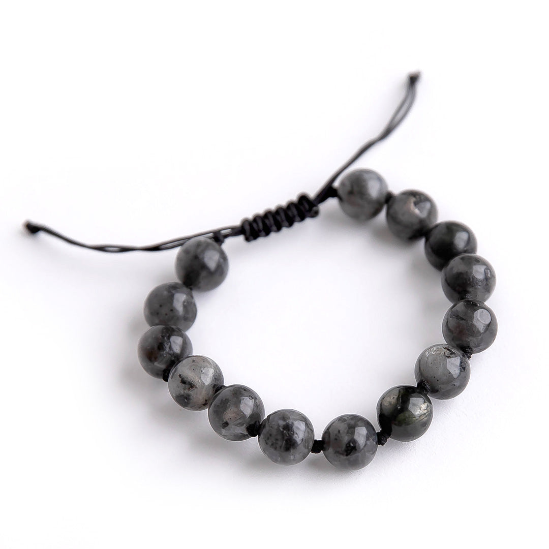 Unisex Adjustable Charcoal Jasper PowerBead