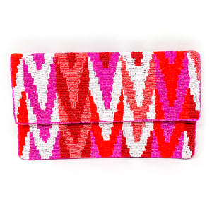 Pink, Red and Happy All Over Clutch